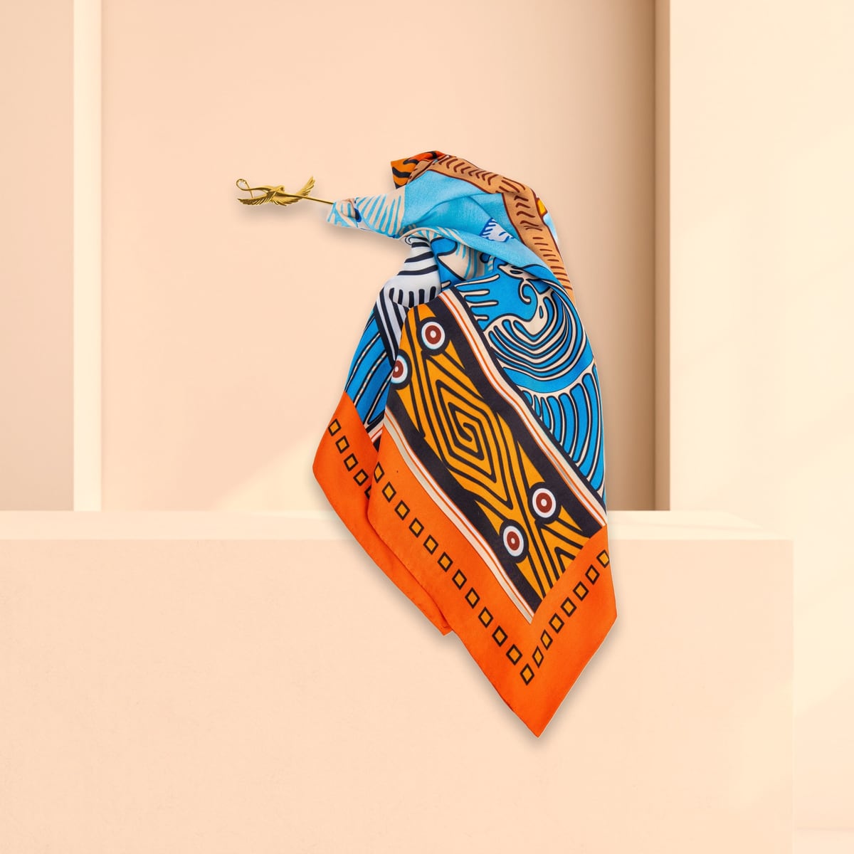 Silk scarf, counter scene
