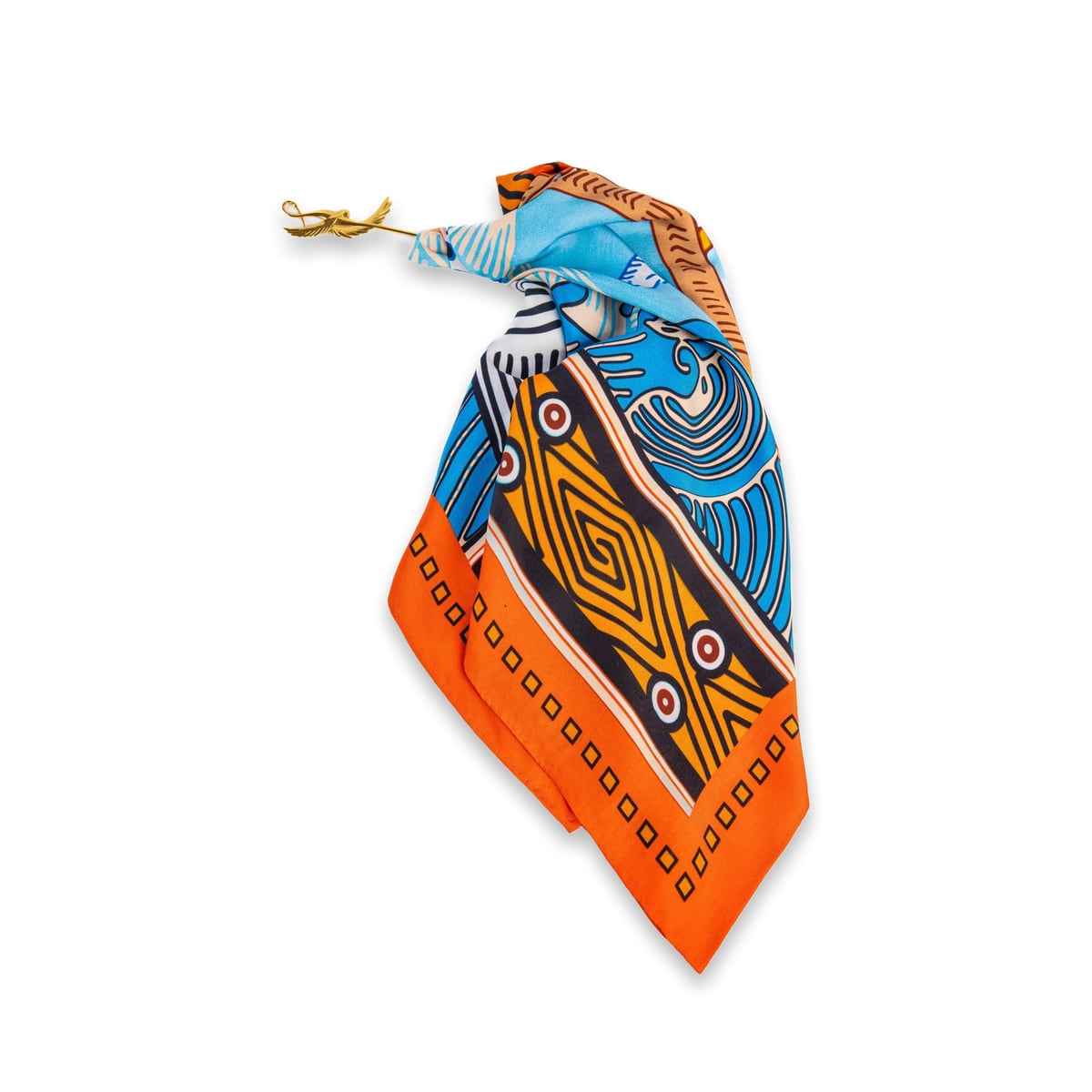Silk scarf, clean studio scene