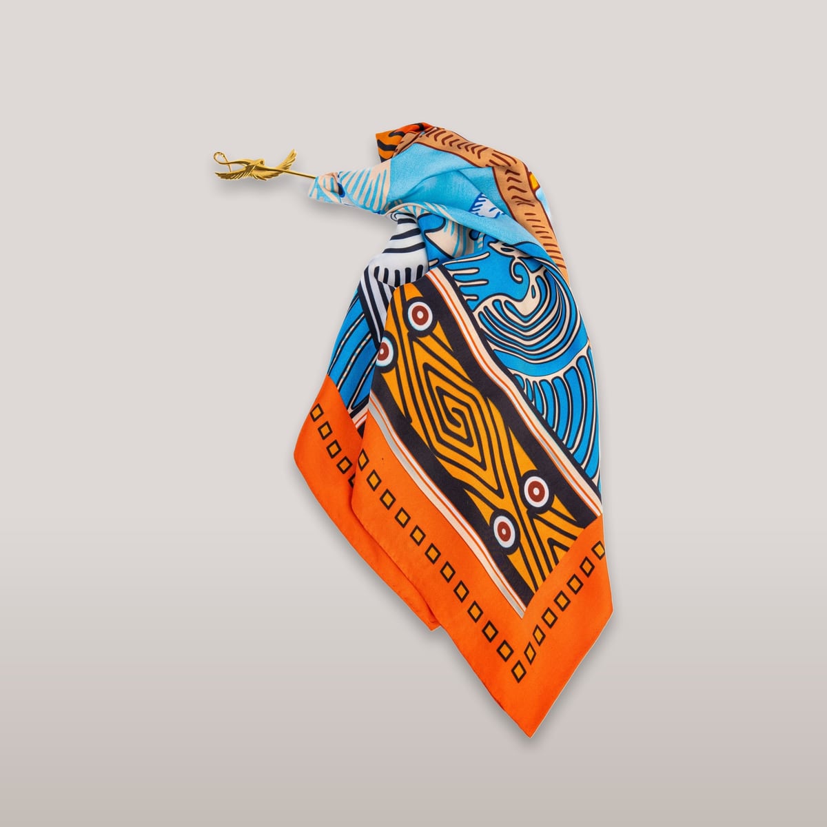 Silk scarf, studio tone scene